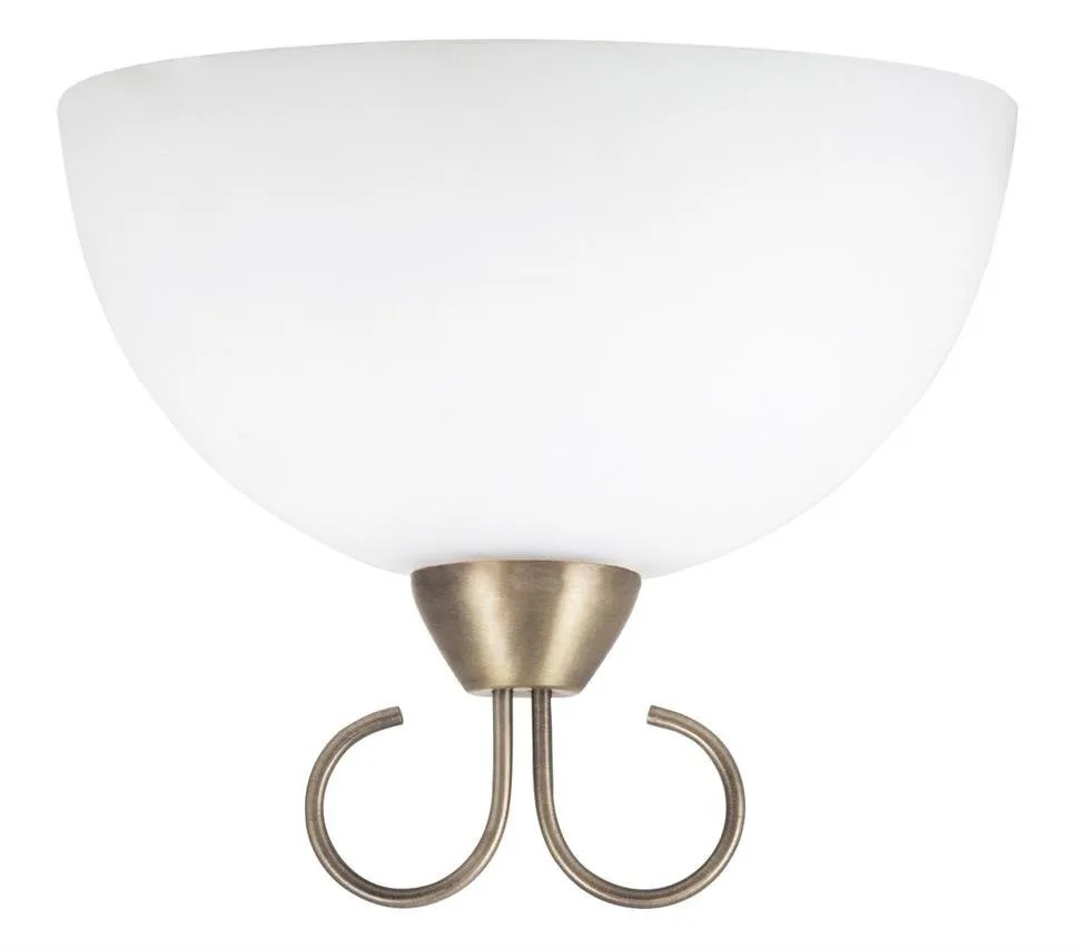 Wandleuchte AURELIA weiß, braun E27 25W IP20 Rabalux