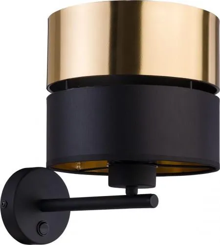 Wandleuchte HILTON Schwarz Gold E27 60W 4344 TK Lighting innen lampen Modern