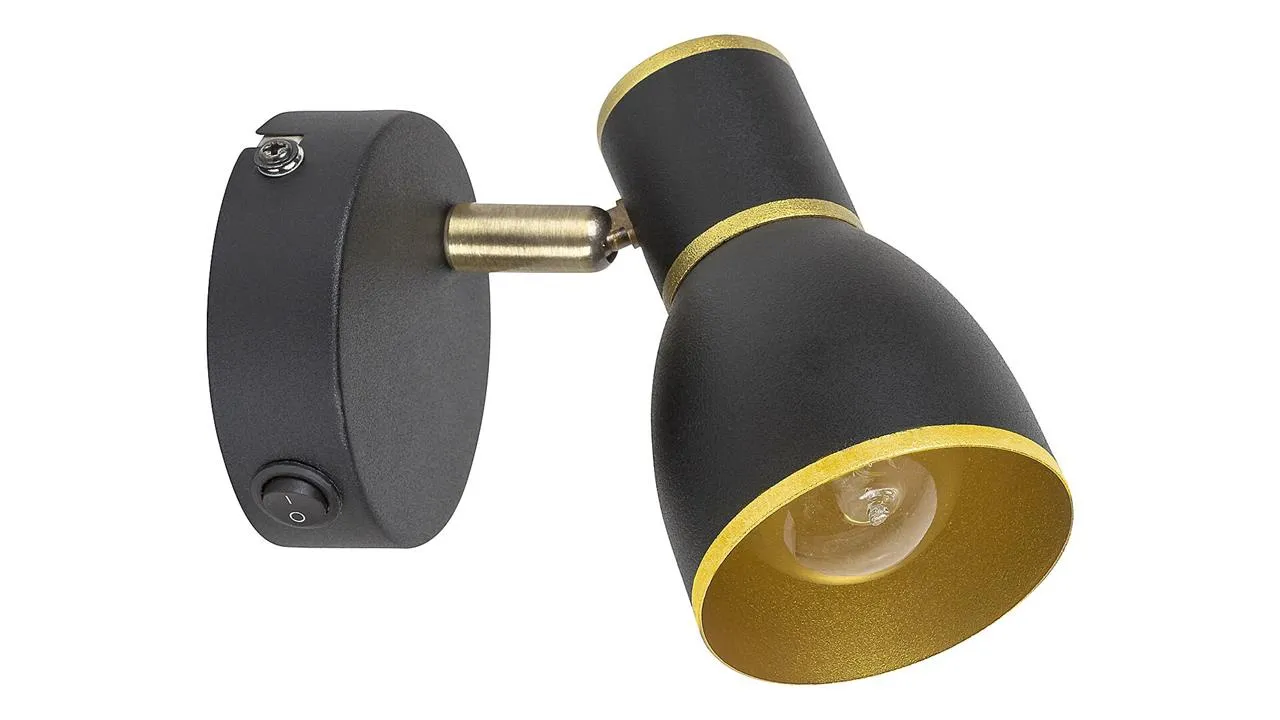 Wandleuchte MACKENZIE E14 schwarz gold Rabalux 5605