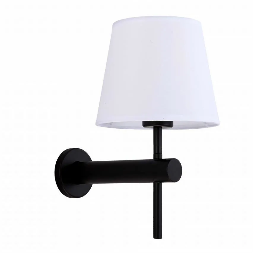Wandleuchte TIVOLI schwarz / weiß E27 40W Licht Prestige LP-1133/1W BK