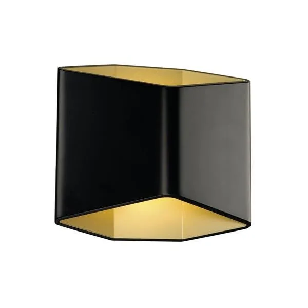 Wandleuchte Wandaufleuchte CARISO 2 WL Indoor LED schwarz/gold dimmbar 2700K SLV 151710