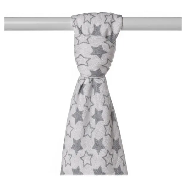 Xkko Bambus Handtuch Wrap 90x100cm Silber Sterne