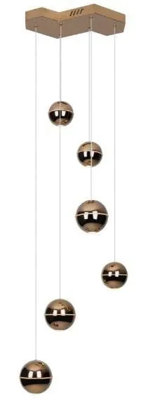 ZEN Hängeleuchte 6x4W 3000K 1440lm Kupferkugeln Maxlight P0316D