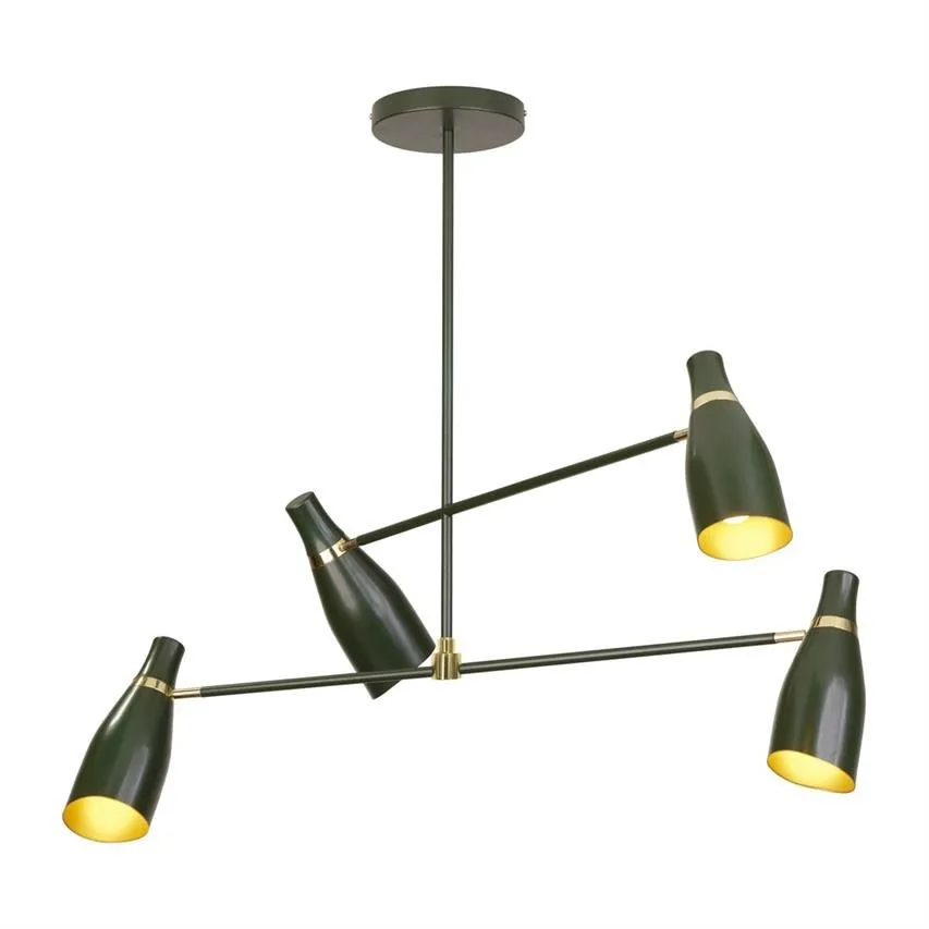 mADAME CLICQUOT Deckenleuchte gold, grün 4x E27 60W IP20 Milagro