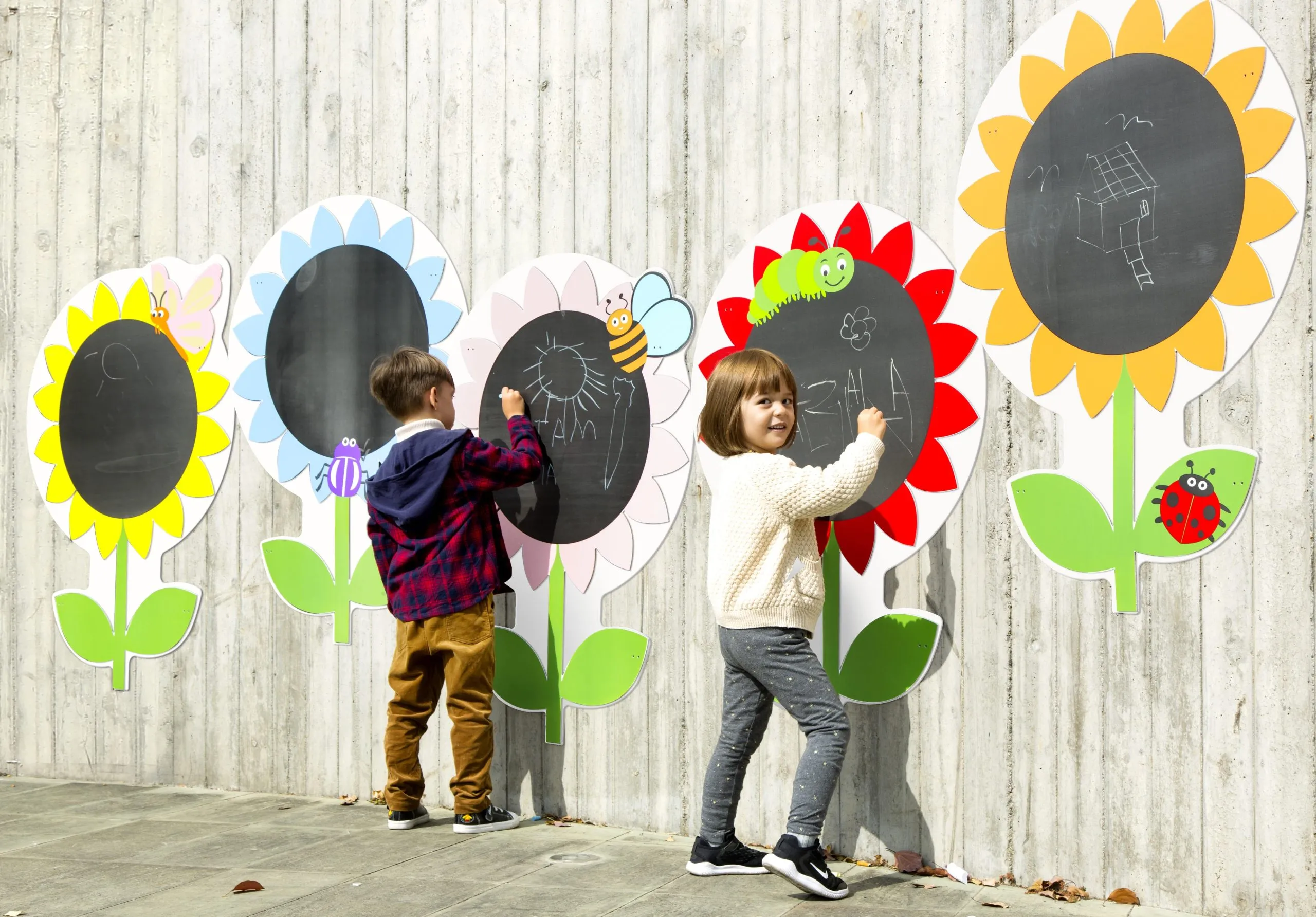 Wisdom Outdoor Kreidetafel “Blumen” im 5er-Set