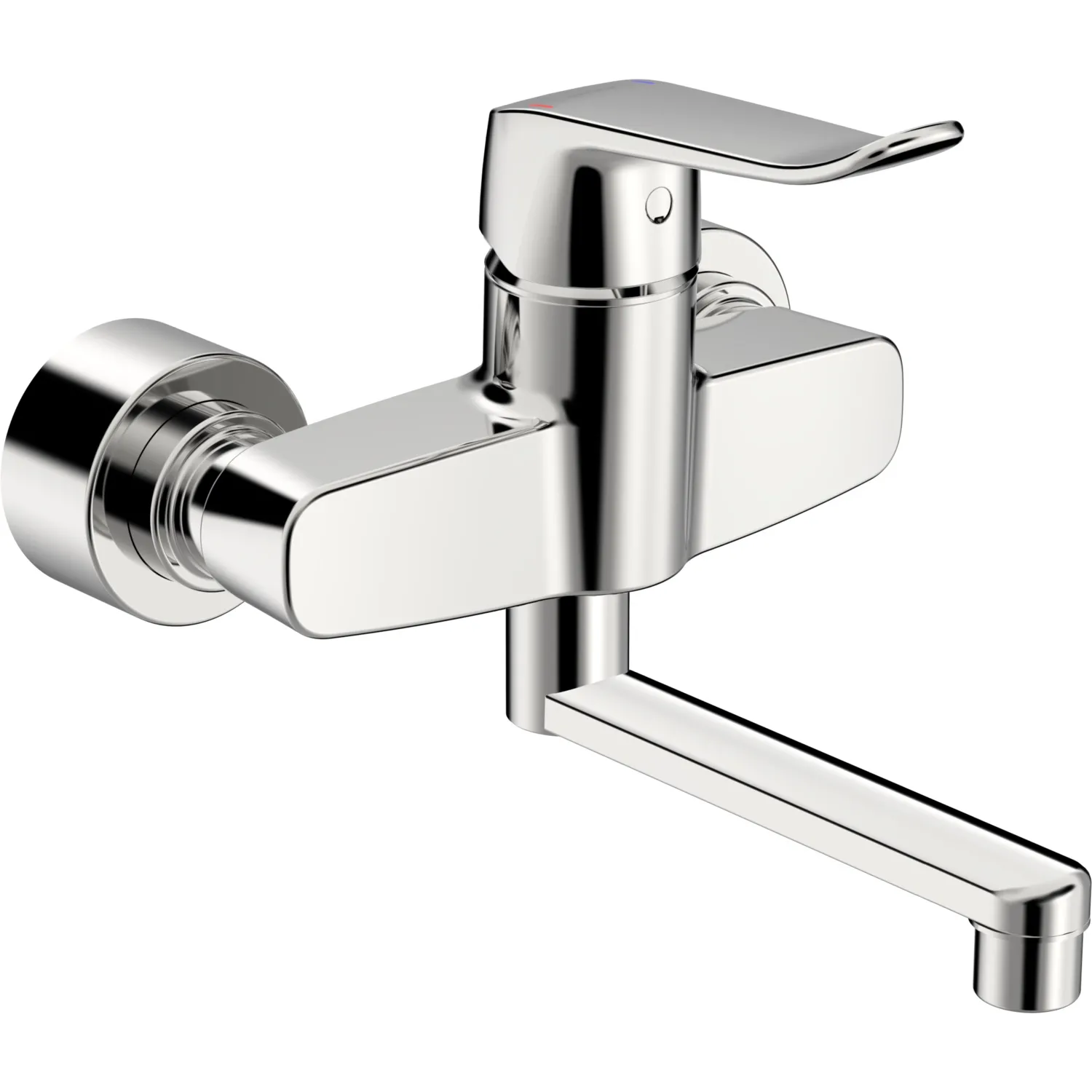 Einhand-Waschtischarmatur Bedienungshebel lang „Clinica“ Ausladung 227 mm in Chrom