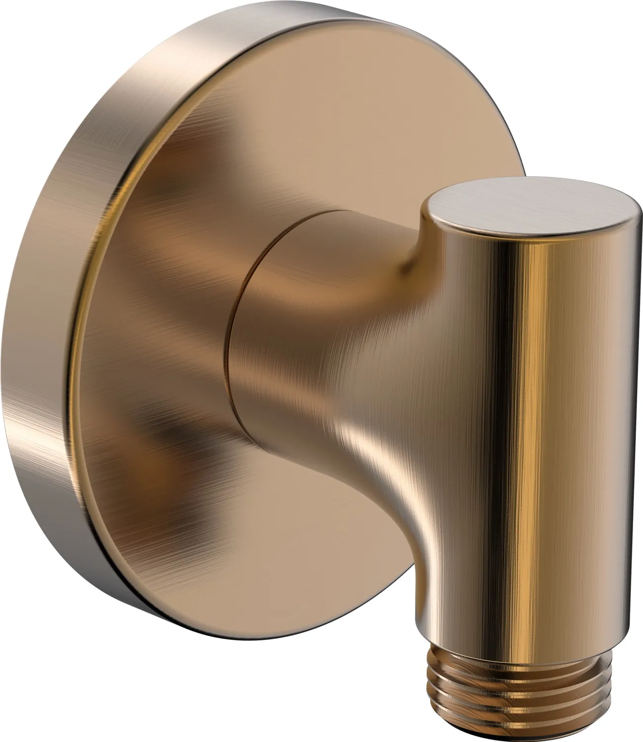 Wandanschlussbogen 2900 Rosette rund Bronze gebürstet