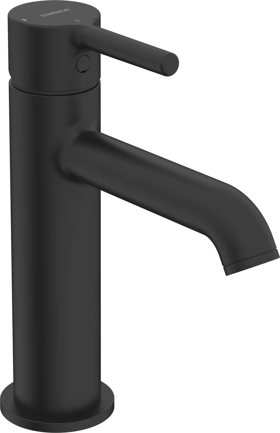 Einhand-Waschtischarmatur „Vantis Style“ Ausladung 133 mm in Matt-Schwarz