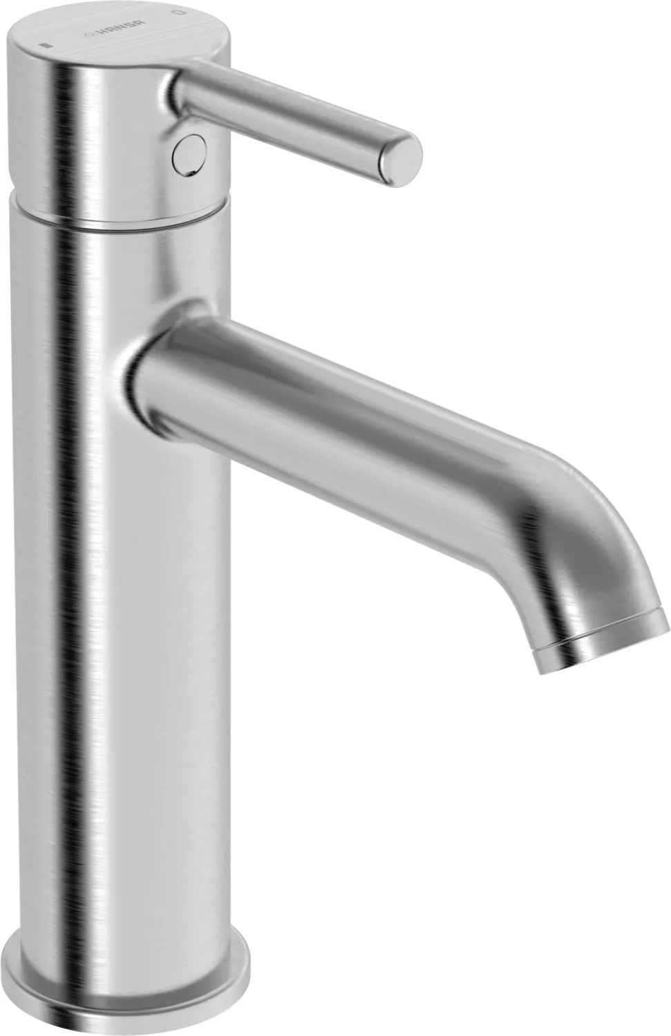 Einhand-Waschtischarmatur „Vantis Style“ Ausladung 133 mm in Stahl gebürstet