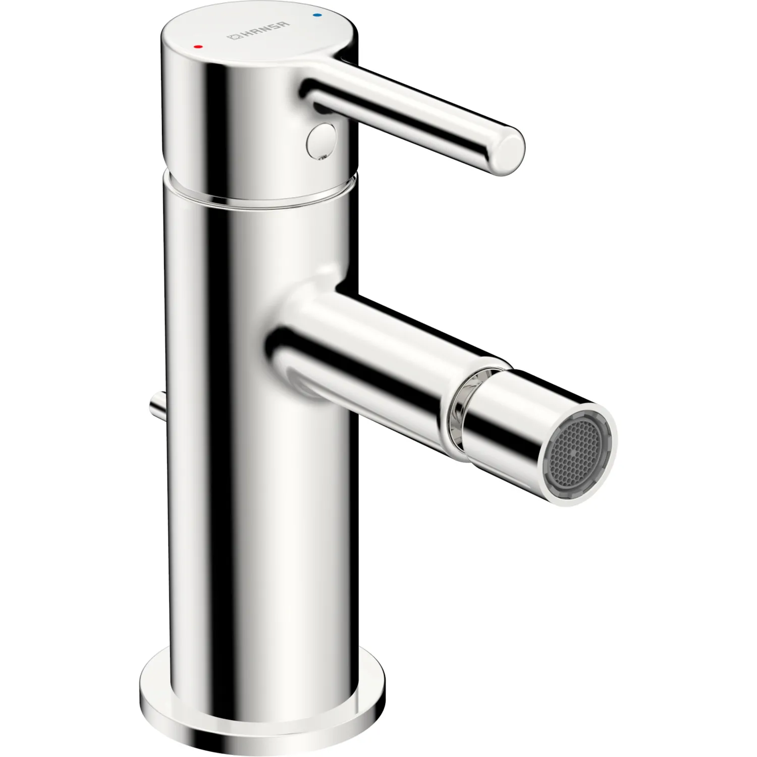 EHM Bidetbatterie VANTIS Style 5463 Ablaufgarnitur mit Zugstange Ausladung 101 mm Chrom