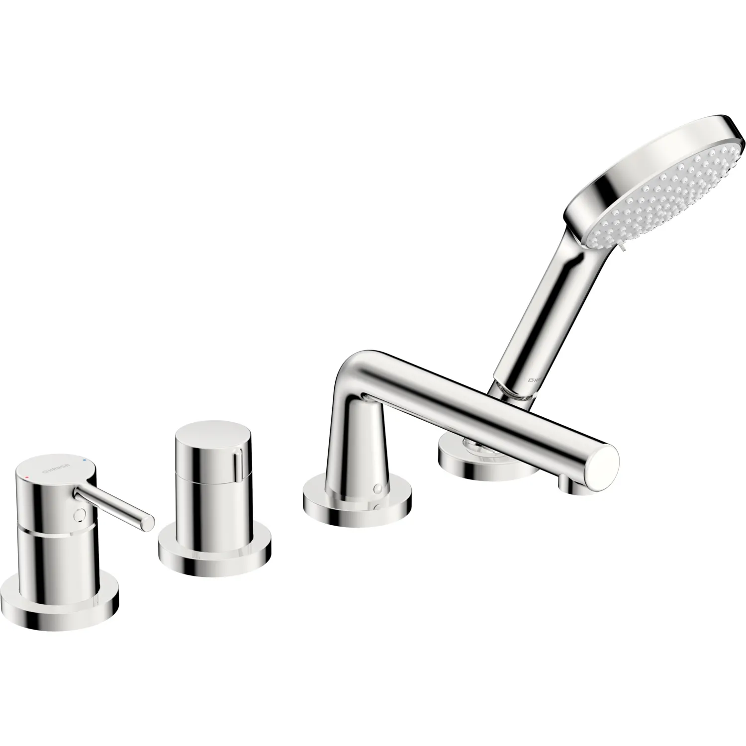 EHM Fertigmontageset für Wanne/Brause VANTIS Style 5471 Rosette rund 1-strahlig Ausladung 205 mm Chrom