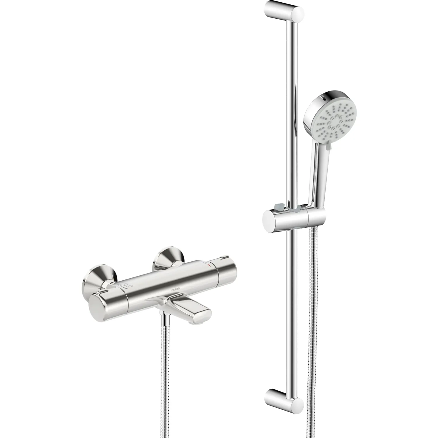 Zweihand-Wannenarmatur „Basic“ Ausladung 160 mm in Chrom