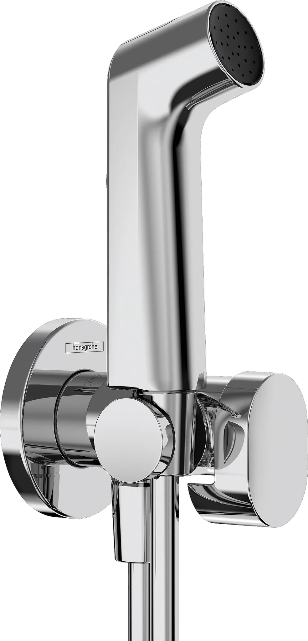 Bidette Handbrause 1jet S EcoSmart+ für Kaltwasser mit Brausehalter und Brauseschlauch 125 cm Chrom