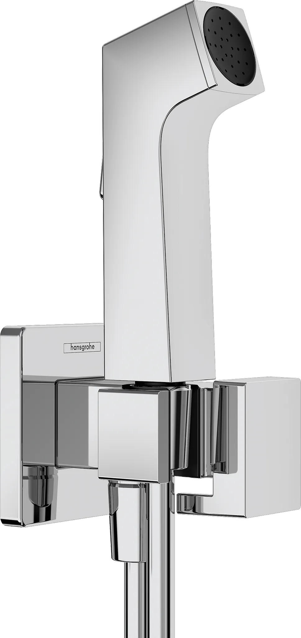 Bidette Handbrause 1jet E EcoSmart+ für Kaltwasser mit Brausehalter und Brauseschlauch 125 cm Chrom