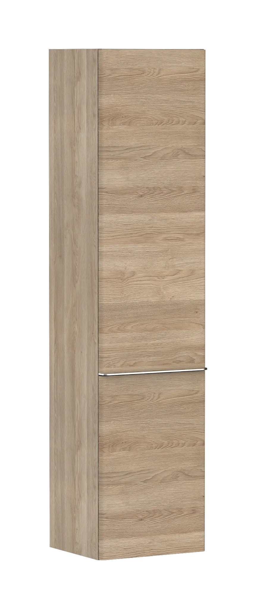 Xelu Q Hochschrank Eiche Natur 400/350, Türanschlag links Chrom