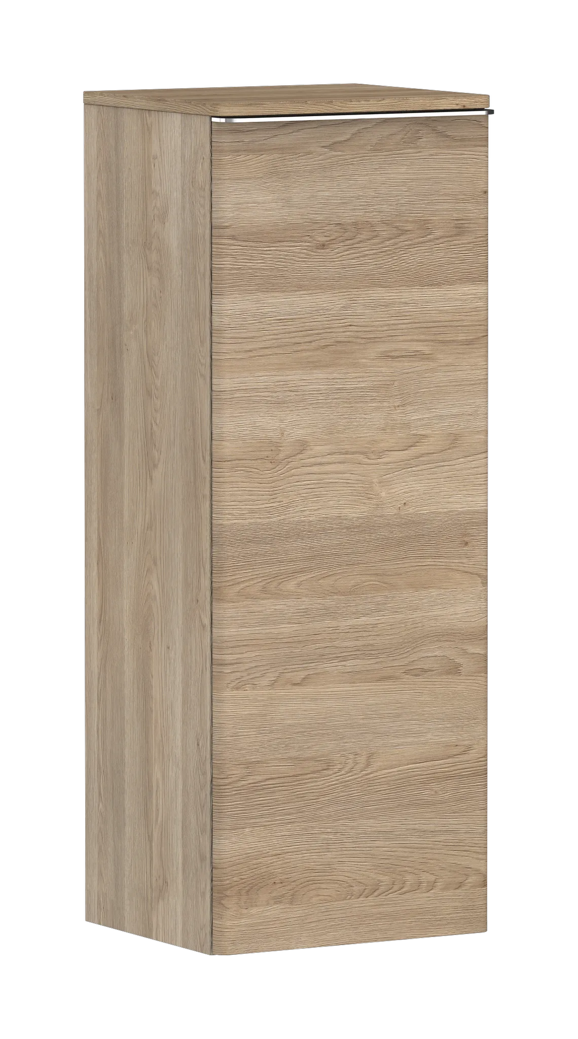 Xelu Q Halbhochschrank Eiche Natur 400/350, Türanschlag rechts Chrom