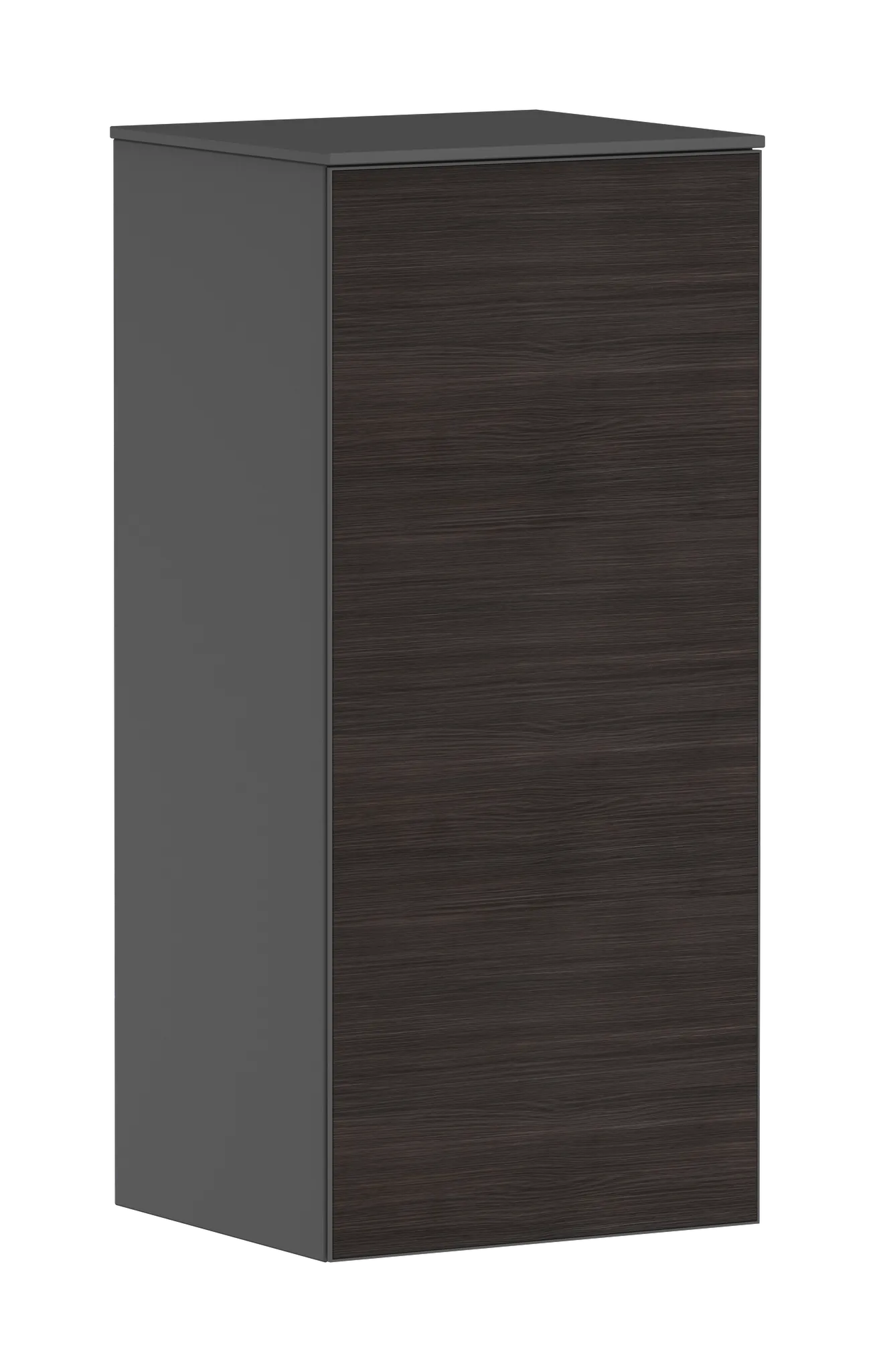 Xevolos E Halbhochschrank Schiefergrau Matt 400/360, Türanschlag links Bronze Struktur