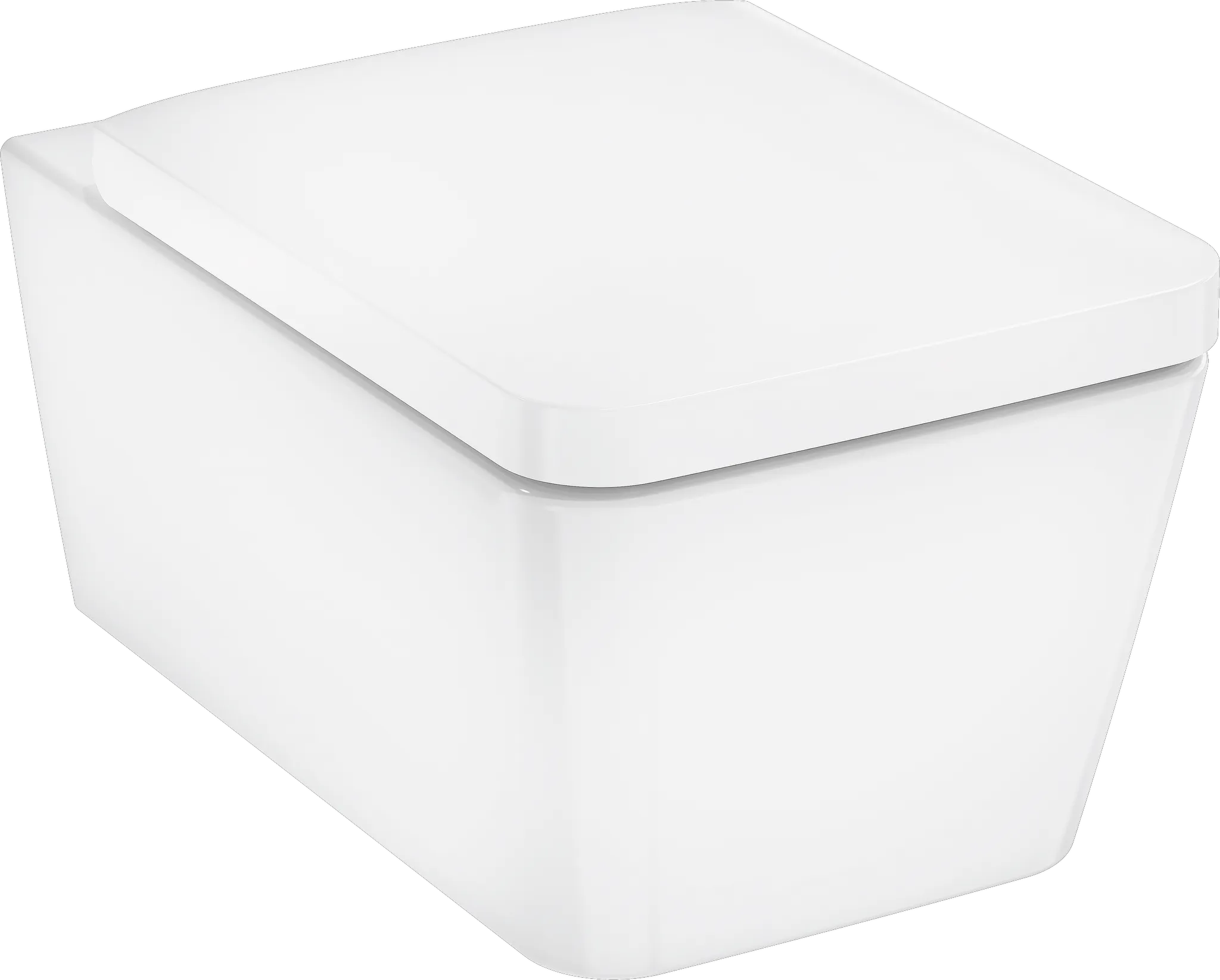 EluPura Q Wand WC Set 540 ohne Spülrand mit WC Sitz mit SoftClose and QuickRelease, SmartClean Weiß