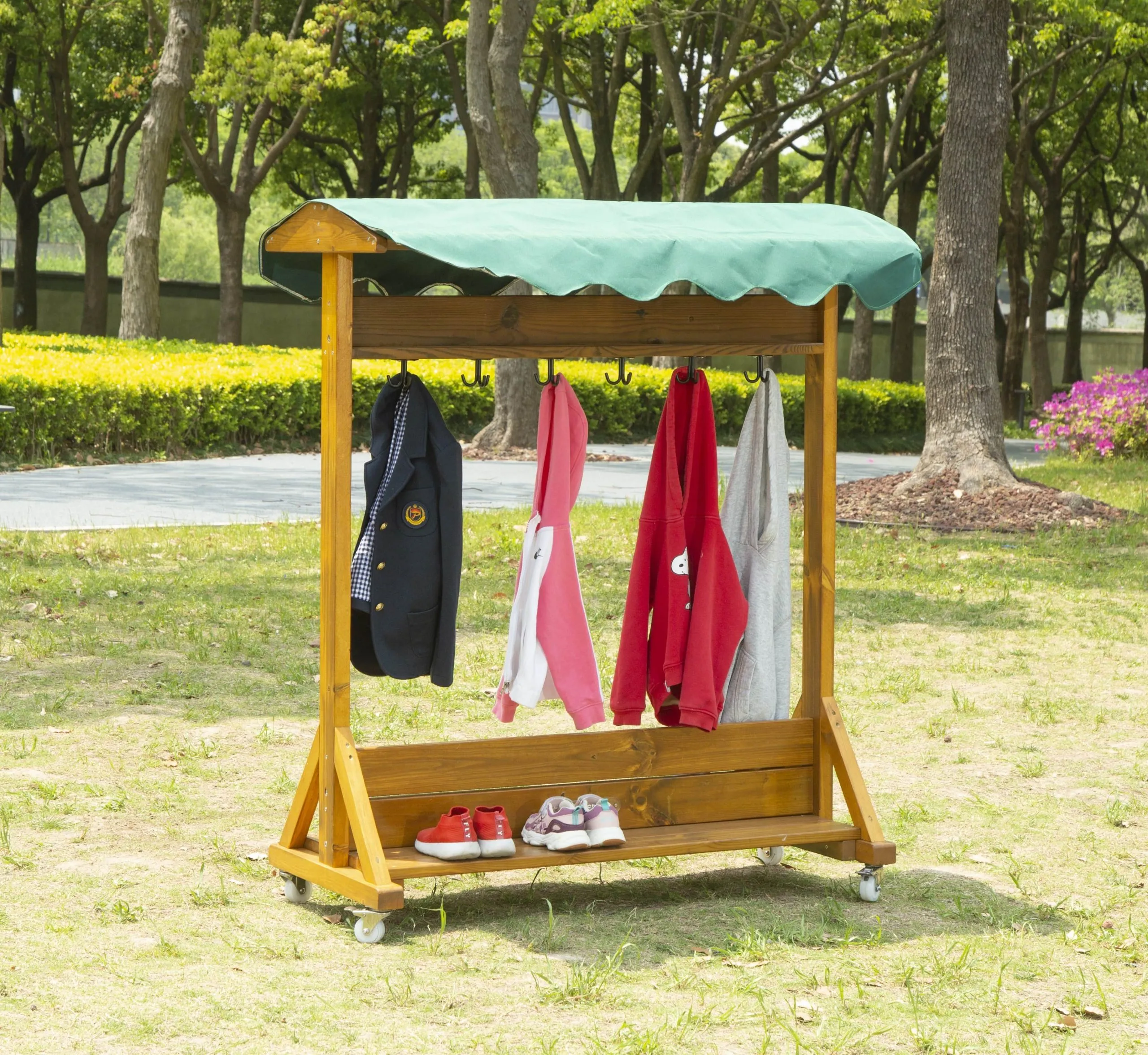 Wisdom Outdoor Garderobenwagen für 10 Kinder