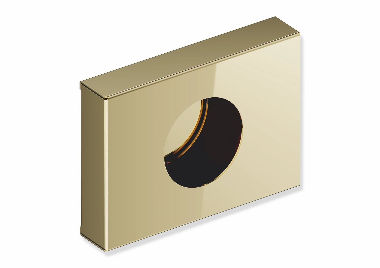 Hygienebeutelspender, Edelstahl, PVD, Breite 136 mm, Höhe 98 mm, Tiefe 27,5 mm, Wandmontage., in Farbe CK (Messing glänzend)