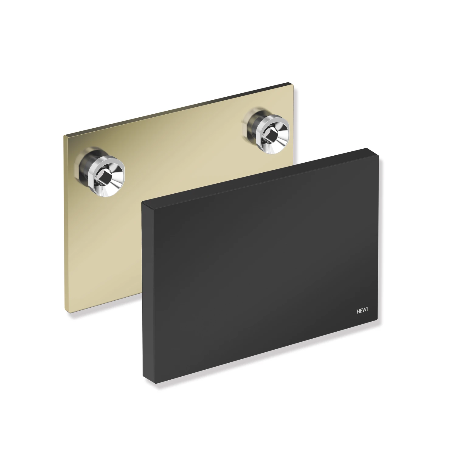 Montageplatte mit Abdeckung des Systems 900, Montageplatte und Frontplatte der Abdeckung aus Edelstahl, PVD, zur Aufnahme der mobilen Sitze 900.51.4..., schwarz, in Farbe CK (Messing glänzend)