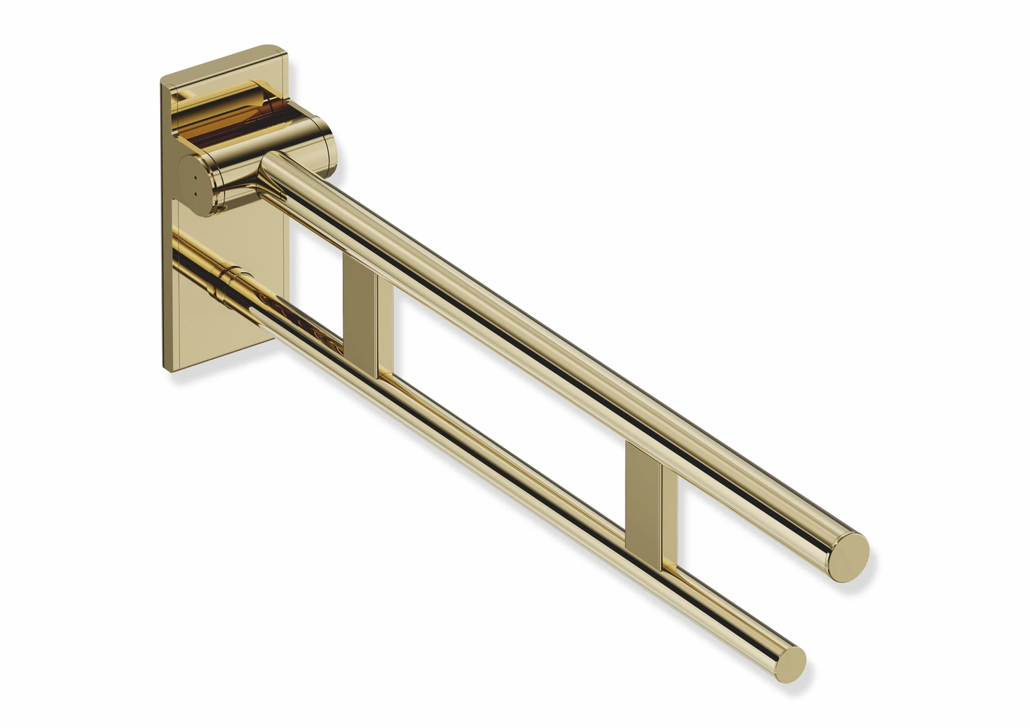 Mobiler Stützklappgriff Duo, Design A des Systems 900, Edelstahl, PVD, Ausladung 700 mm, in Farbe CK (Messing glänzend)