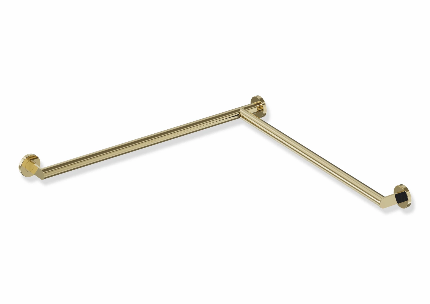 Dusch-, Wannenhandlauf des Systems 900, Edelstahl, PVD, waagerechte Längen 765 mm, D: 32 mm, Ausführung rechts, in Farbe CK (Messing glänzend)