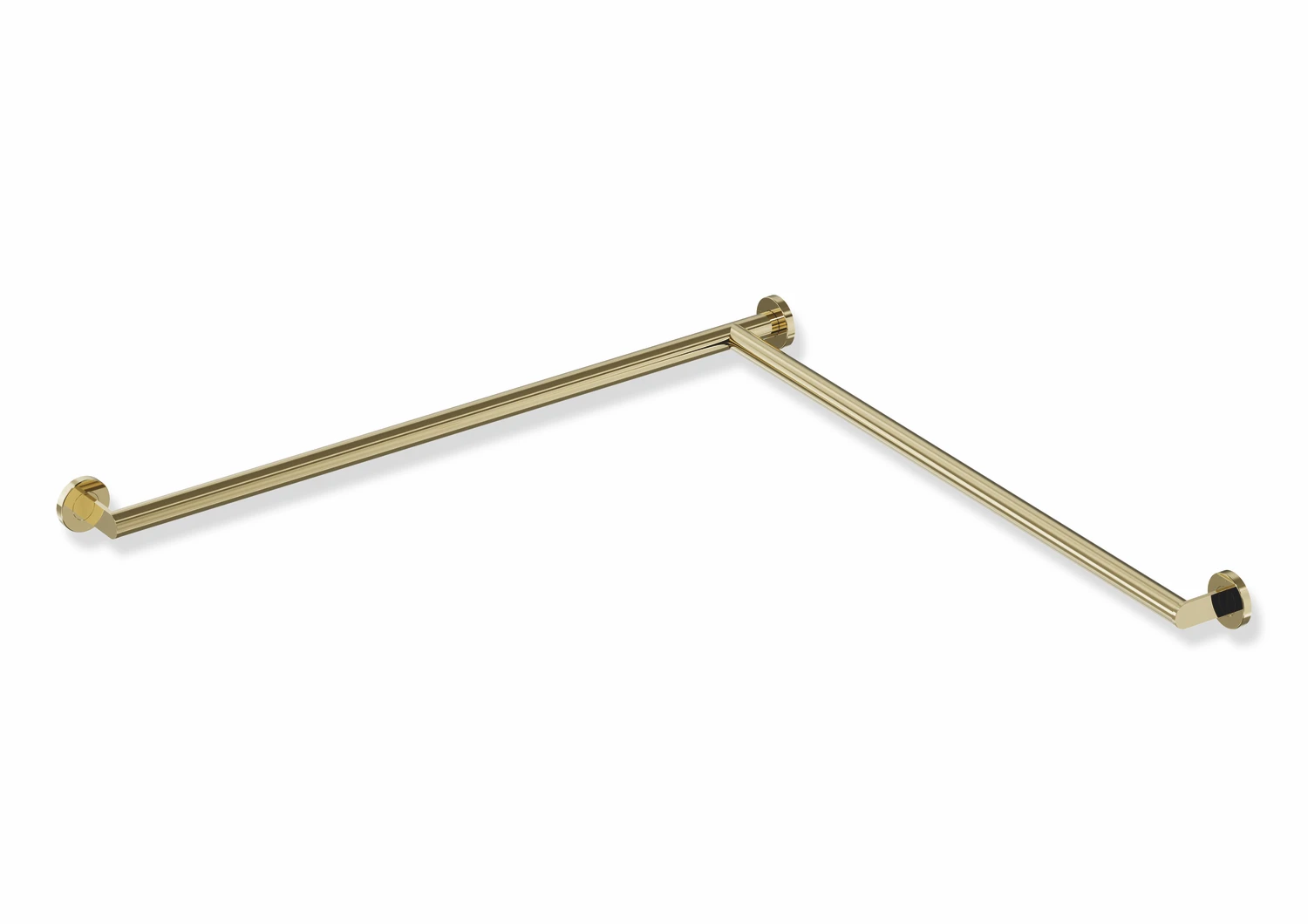 Dusch-, Wannenhandlauf des Systems 900, Edelstahl, PVD, waagerechte Längen 965 mm, D: 32 mm, Ausführung rechts, in Farbe CK (Messing glänzend)