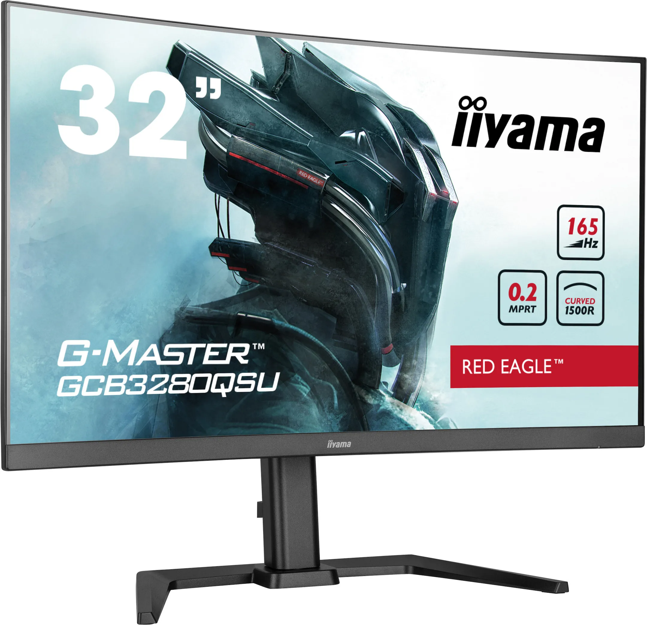 iiyama GCB3280QSU-B1 32" VA Monitor, 2560 x 1440 QHD / WQHD, 165Hz, 1ms