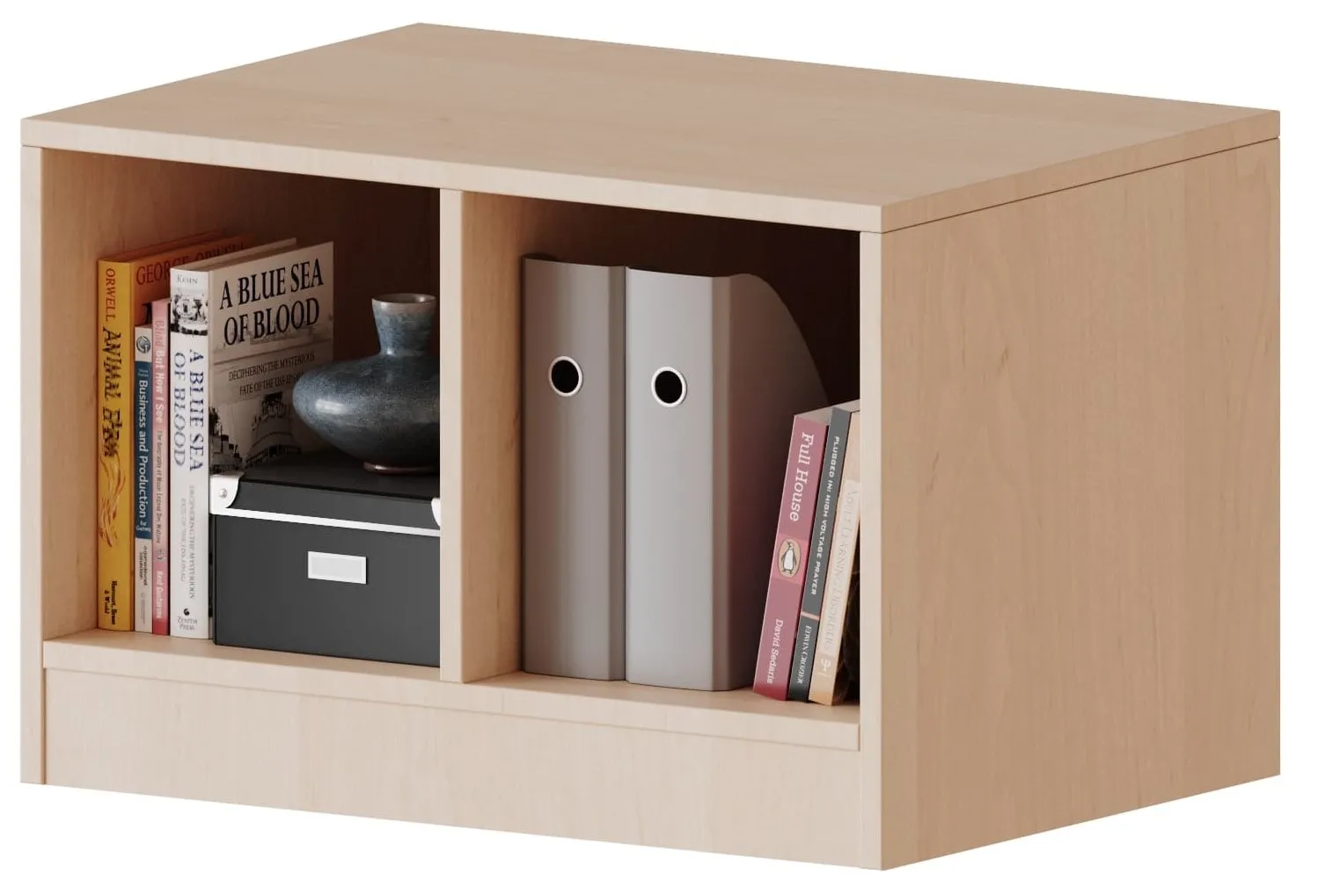 Regal zweireihig mit 2 offenen Fächern, B/H 70,3 x 46 cm - EVO180 Serie