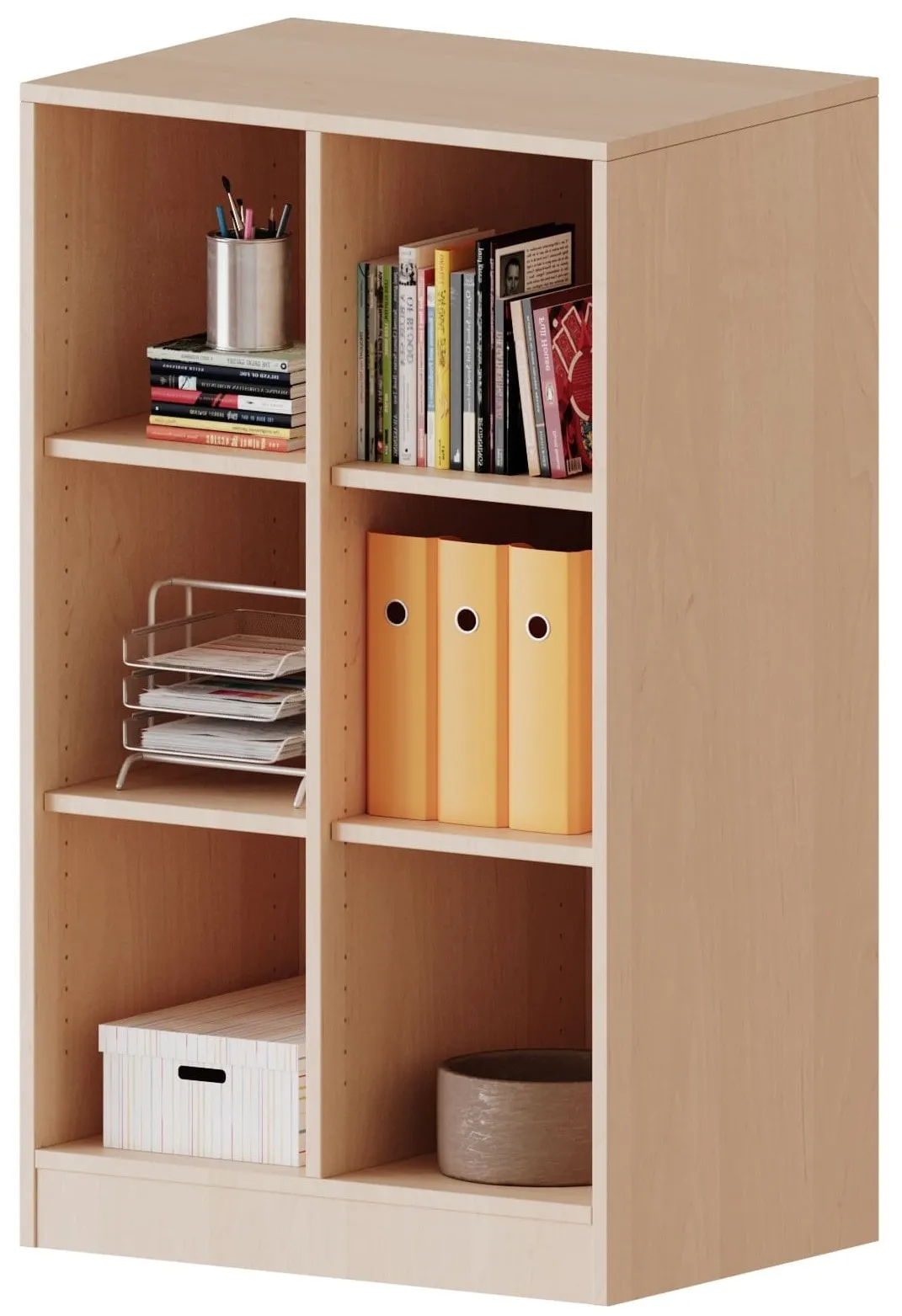 Regal zweireihig mit 6 offenen Fächern, B/H: 70,3 x 118 cm - EVO180 Serie