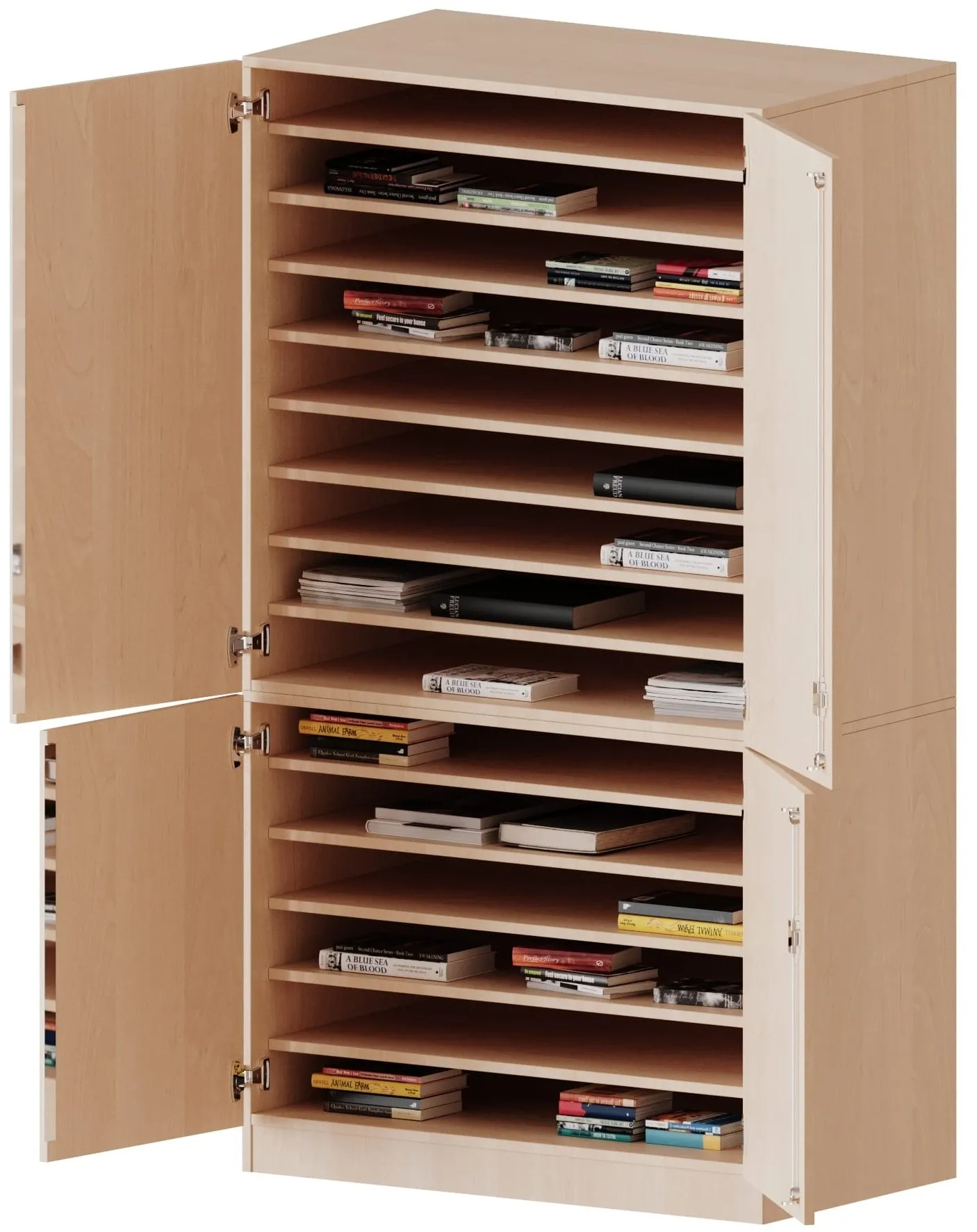 Bastelschrank mit 15 Papierablagen, geteilte Türen - EVO180 Serie