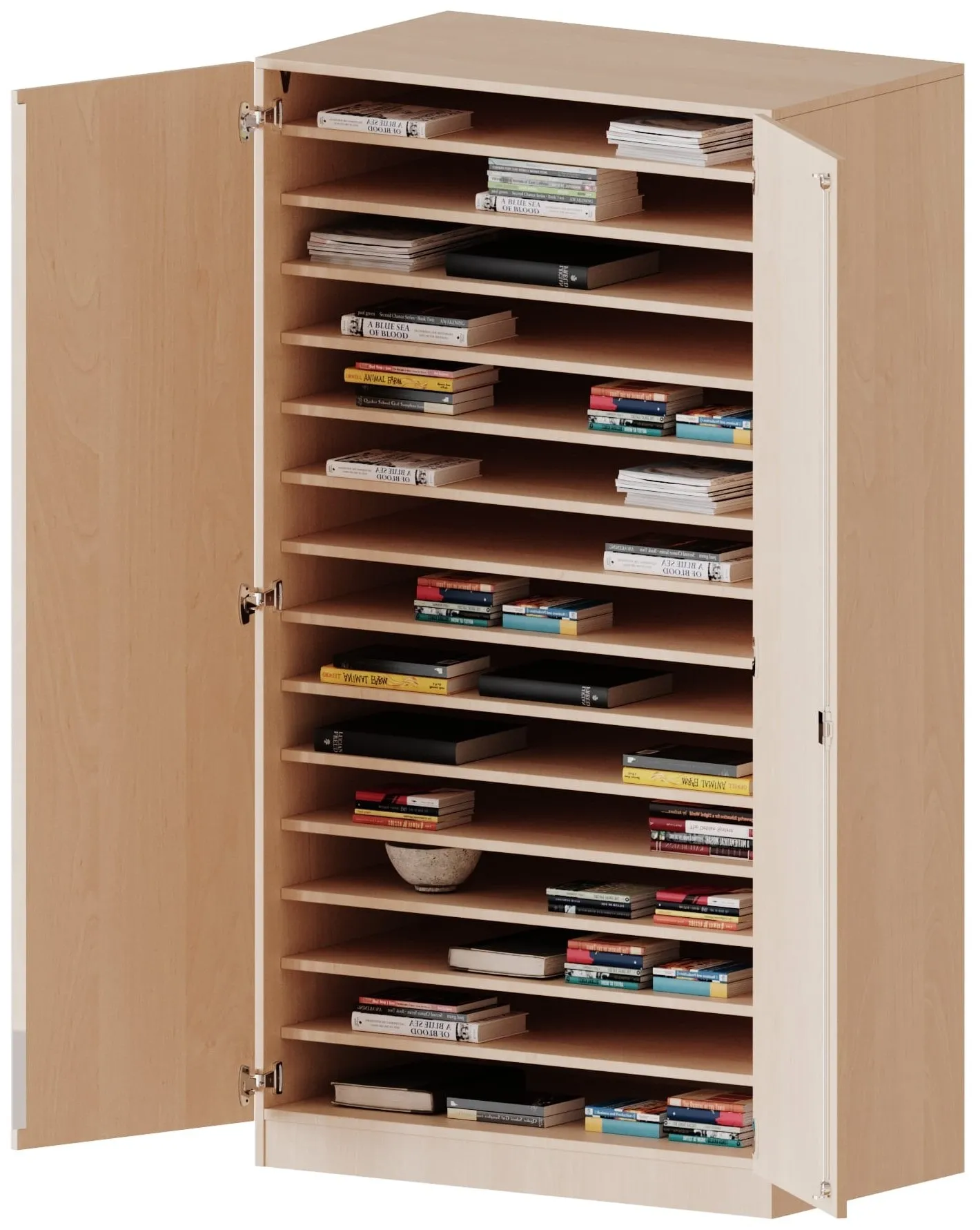 Bastelschrank mit 15 Papierablagen, durchgehende Türen - EVO180 Serie