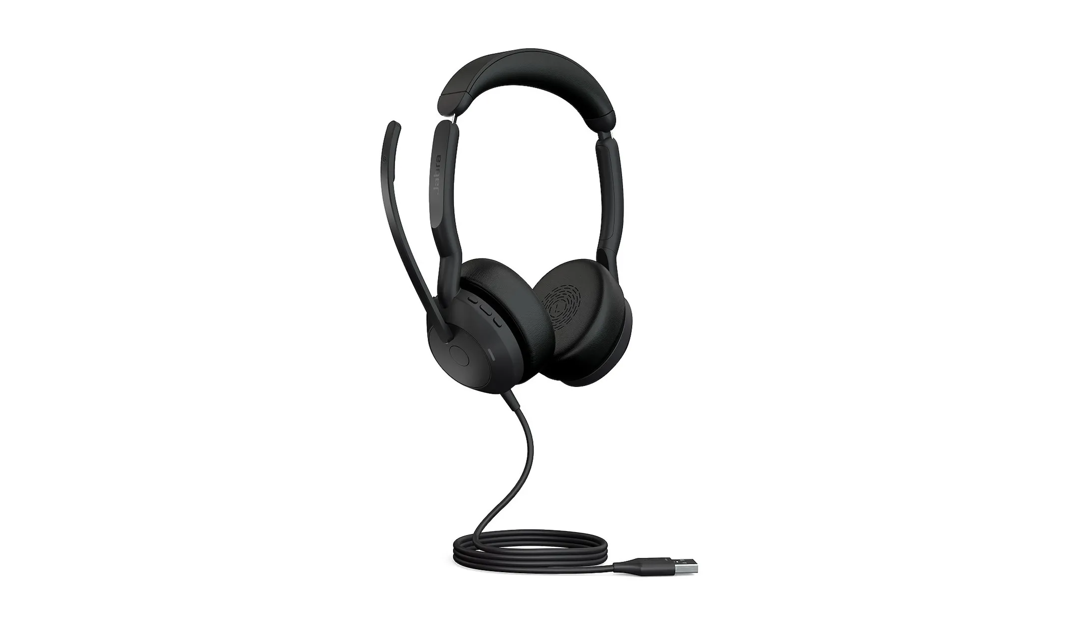 Jabra Evolve2 50 Link380a MS Stereo – schnurgebundenes Stereo Headset mit USB-A zertifiziert für Microsoft Teams