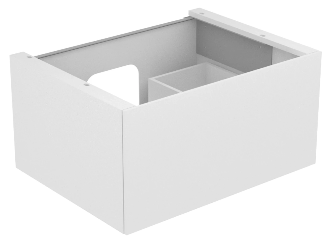 KEUCO Waschtischunterschrank mit Auszug „Edition 11“ Trüffel (Strukturlack), Trüffel (Strukturlack), Becken mittig, ohne Beleuchtung 700 × 350 × 535 mm