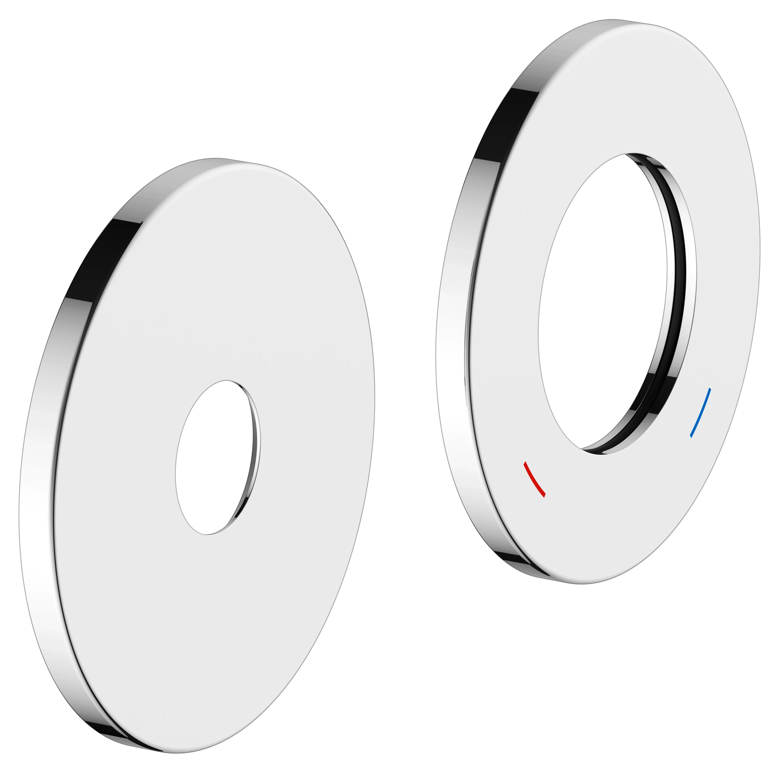 Plan blue Rosetten-Set passend zu 53916 85 mm, rund verchromt