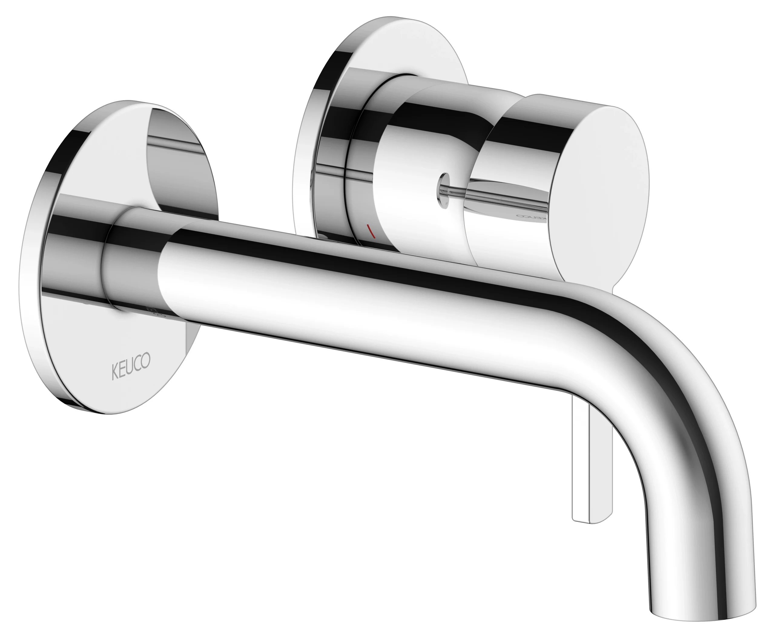 Plan blue Einhebel-Waschtischmischer UP für Wandmontage Ausladung 165 mm verchromt