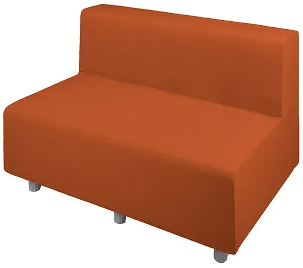 Relax! Möbelserie - 2-Sitzer Bank mit Lehne, Stoffbezug schwer entflammbar