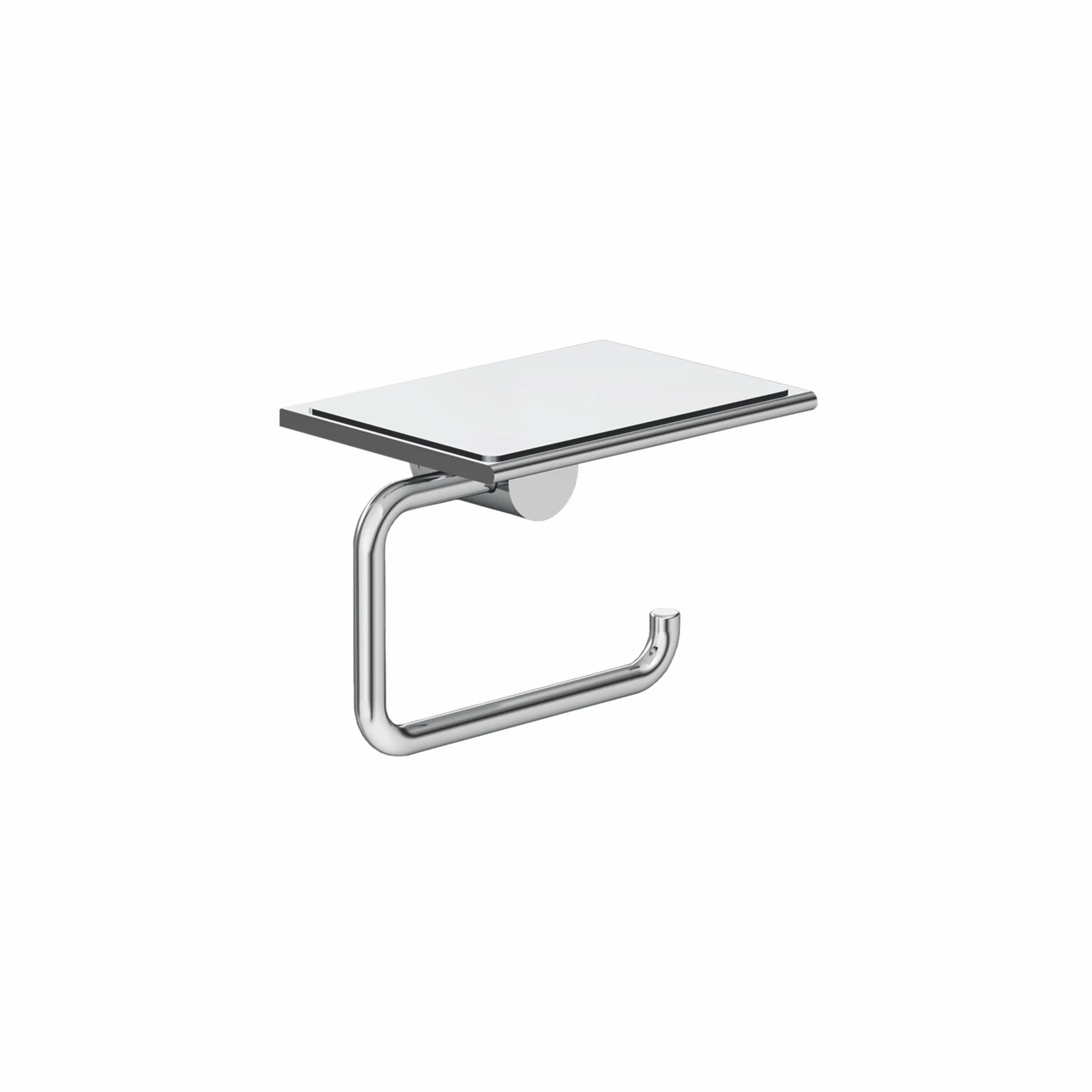 VELA R Toilettenpapierhalter mit Ablage chrom