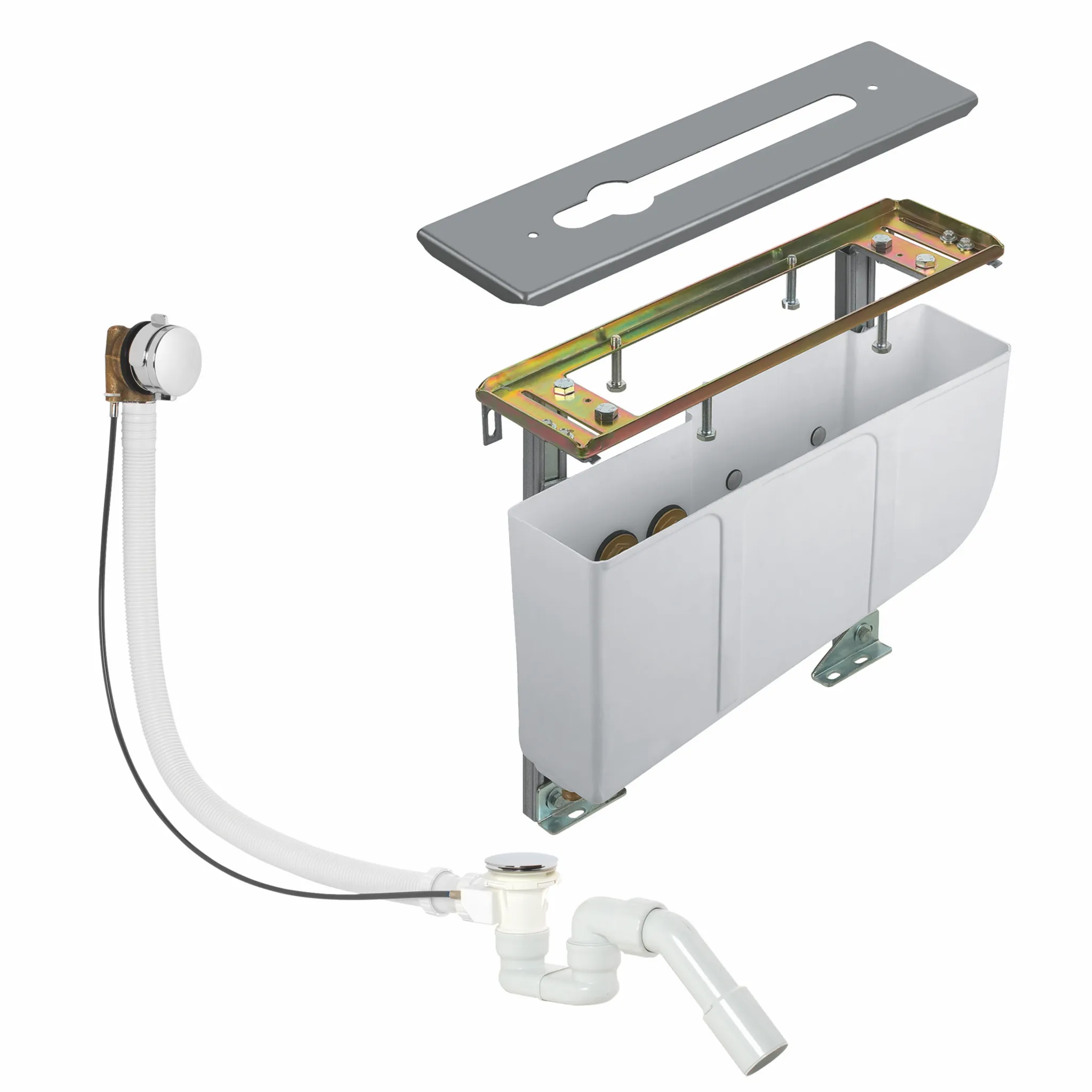 ROTEXA MULTI Montageeinheit RohbauSet für 3Loch Armaturen chrom