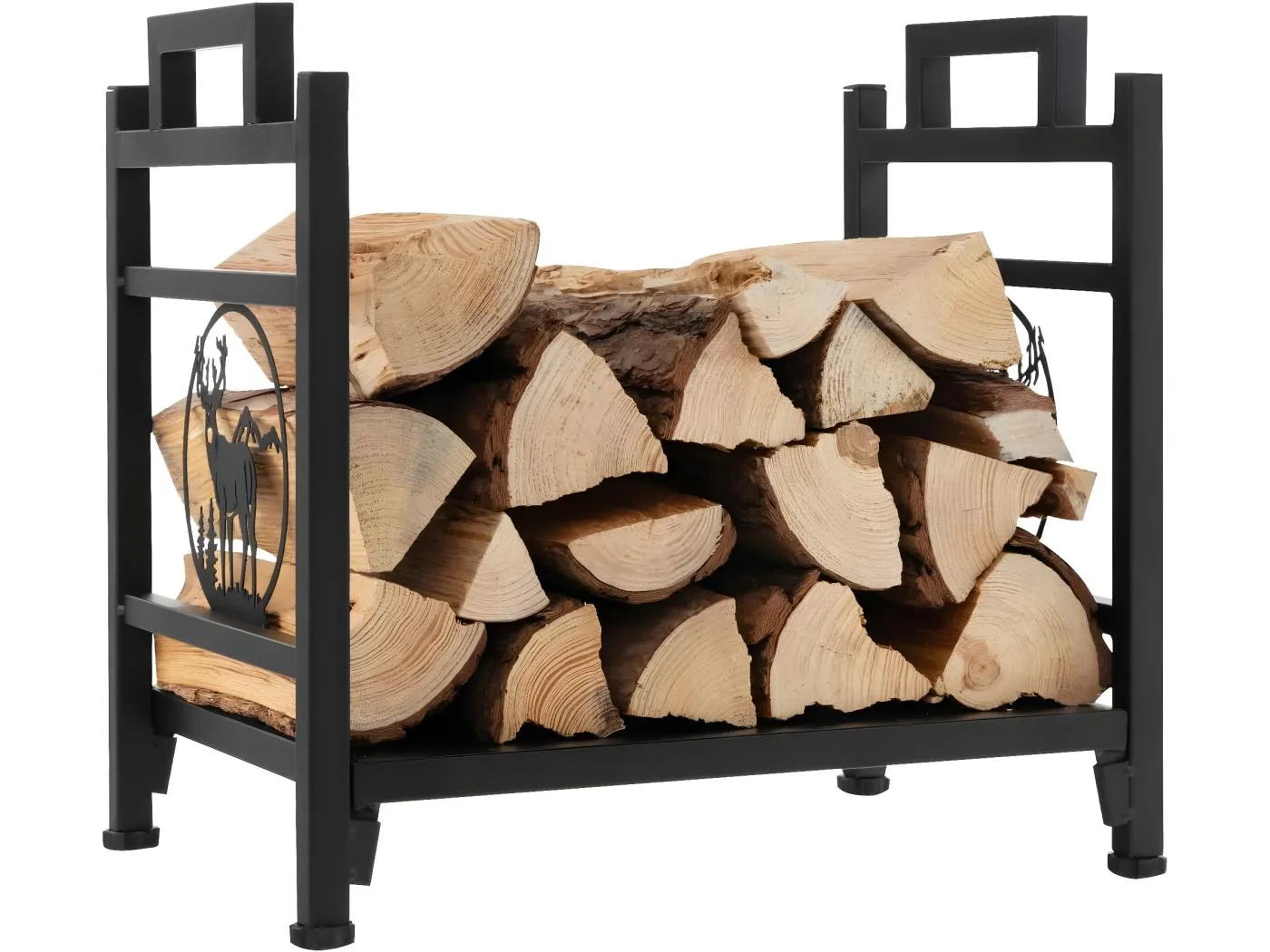 Kaminholzständer Metall mit Griffen