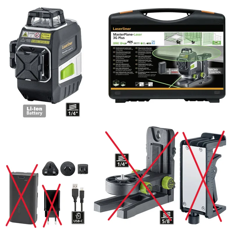 Laserliner Kreuzlinienlaser Master Plane Laser 3 G Plus 515mm Siehe Text/Foto B-Ware