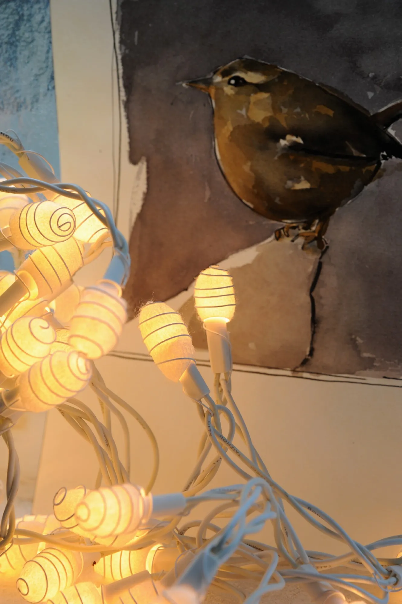 Lichterkette 'Kokon' 35er, T 2 cm, B 500 cm, H 5 cm