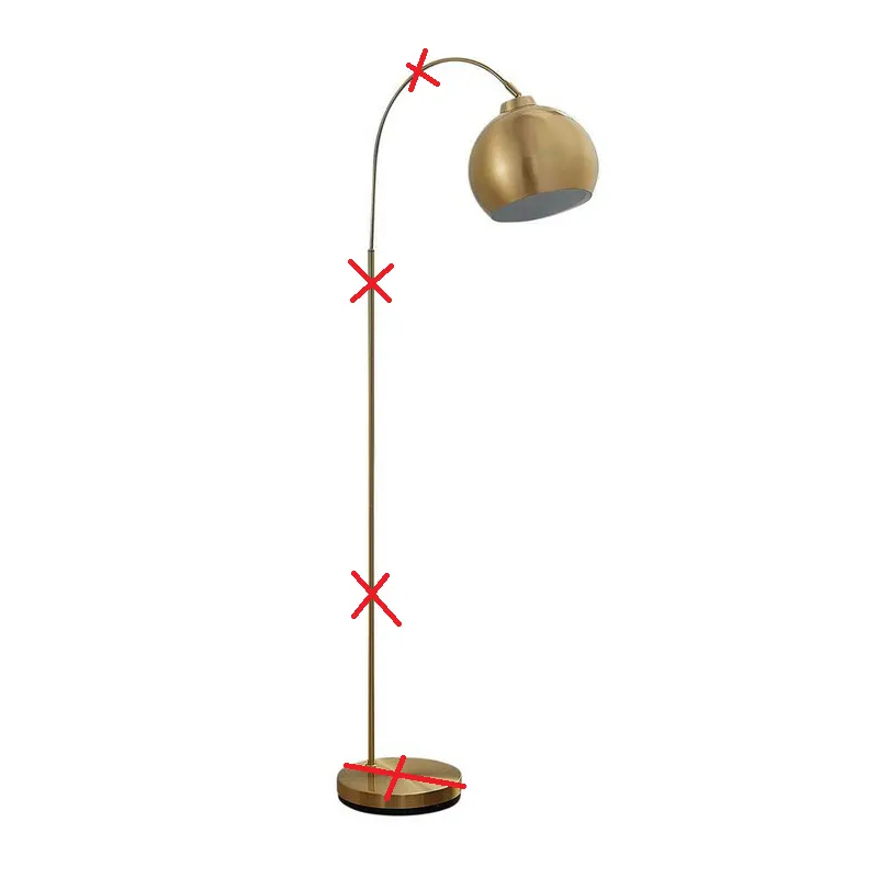 Lindby Bogenstehlampe Moisia Stehlampe Stehleuchte Lampe Leuchte Siehe Text/Foto B-Ware