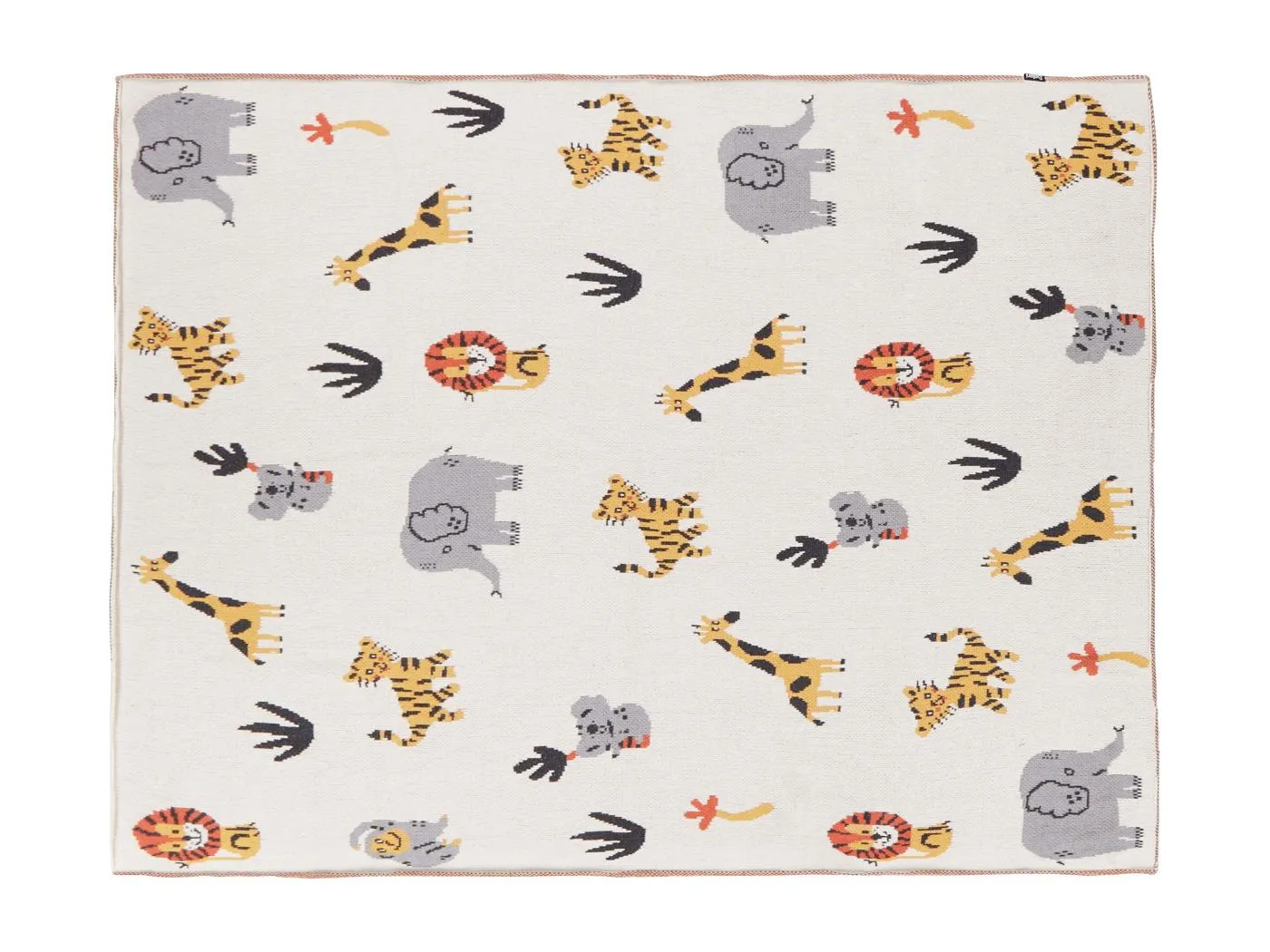 Baumwolldecke Kinder Bettdecke Tiermotiv 130 x 170 cm Mehrfarbig Sameo