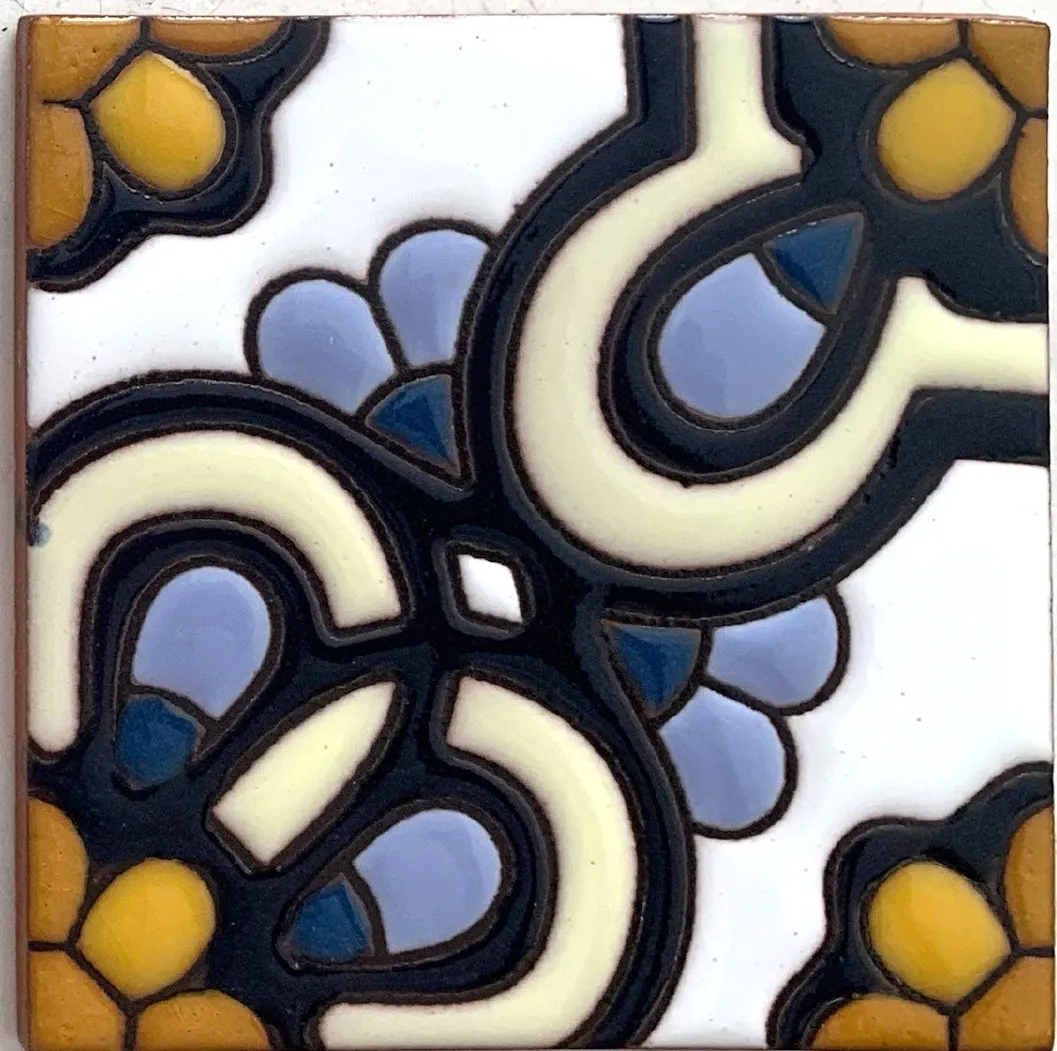 Reliefkachel 'Ensenada', multicolor, T 10 cm, B 10 cm, H 0,5 cm