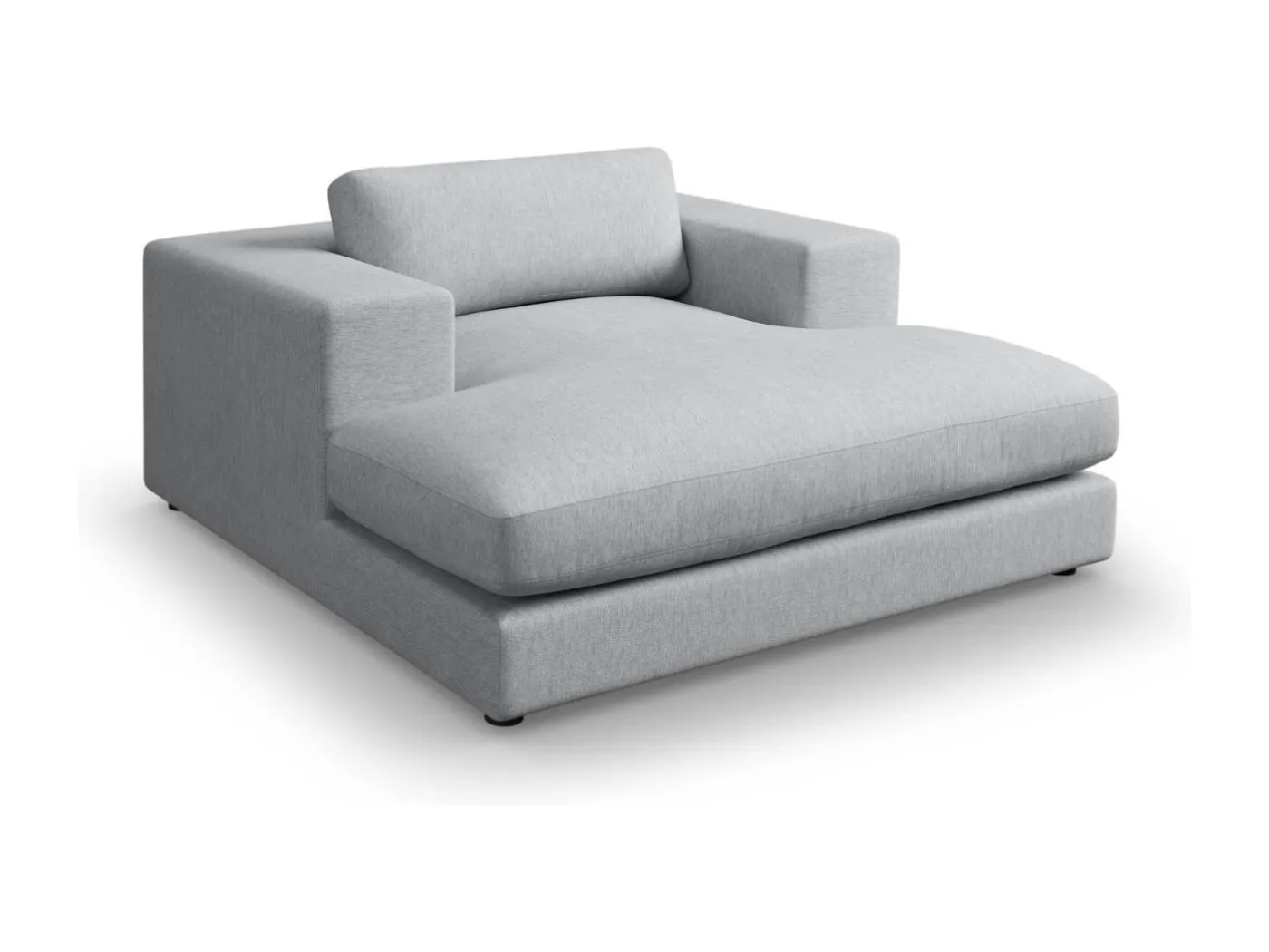 CXL by Christian Lacroix - Chaiselongue "Tendance" Sitzer aus strukturiertem Stoff hellgrau - 156x140x72cm