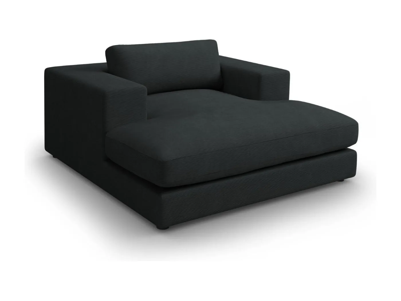 CXL by Christian Lacroix - Chaiselongue "Tendance" Sitzer aus Cord schwarz - 156x140x72cm