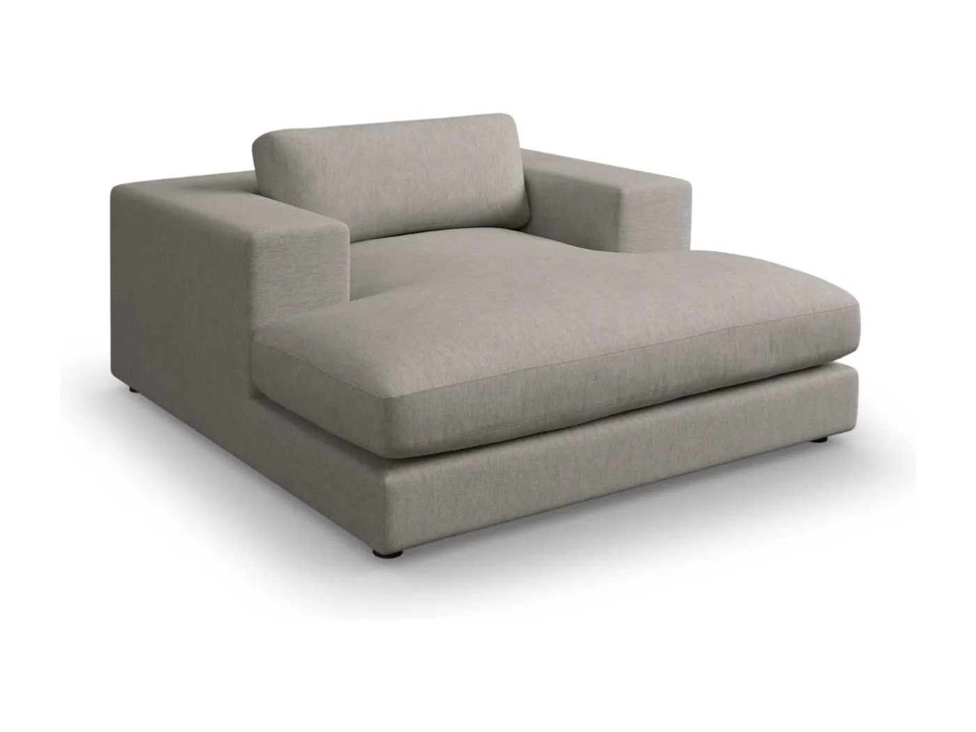 CXL by Christian Lacroix - Chaiselongue "Tendance" Sitzer aus strukturiertem Stoff grau - 156x140x72cm