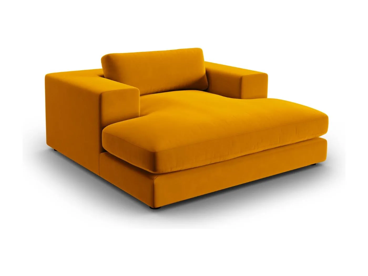 CXL by Christian Lacroix - Chaiselongue "Tendance" Sitzer aus Samt gold - 156x140x72cm